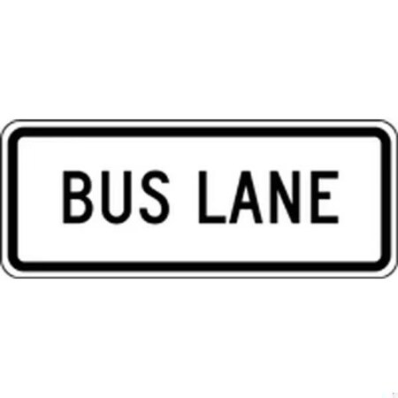 Accuform LANE GUIDANCE SIGN BUS LANE 12 in  X 30 in FRR650RA